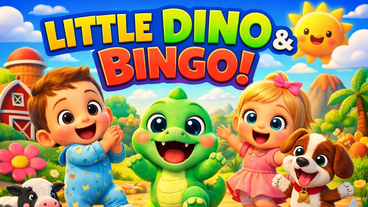 Little Dino Dance, Bingo & Farm Animal Songs 🦖🐶🐮 | Nursery Rhymes for Kids & Toddlers