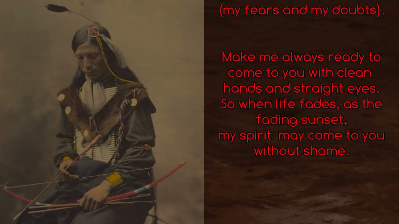 Great Spirit Prayer by Lakota Sioux Chief Yellow Lark in 1887 - YouTube
