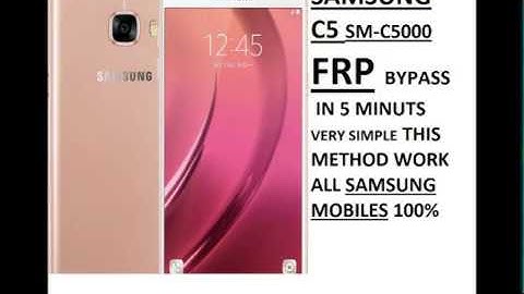 Samsung C5 SM-C5000 FRP Bypass in 5 minuts 100% tested