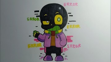 How to draw anti error sans chibi very Easy