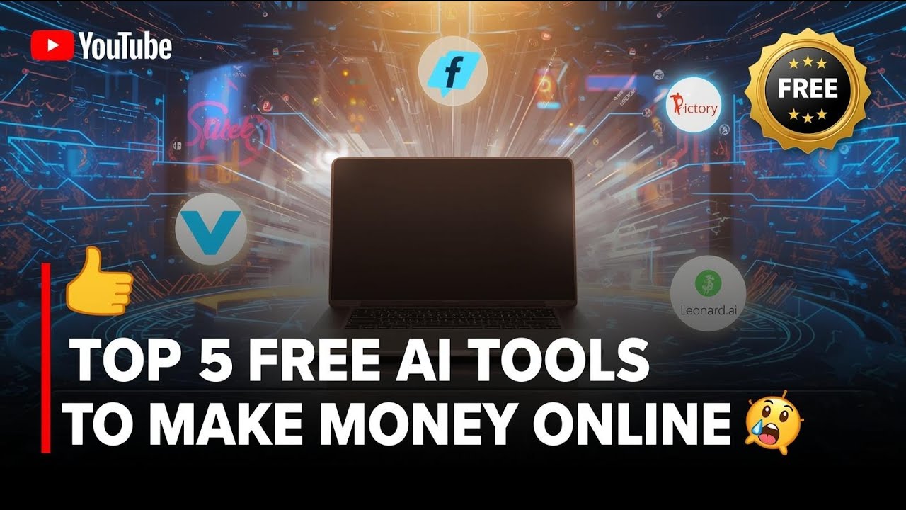 Top 5 FREE AI Tools to Make Money Online 💰  Work Smart, Not Hard 
