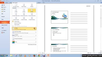 Microsoft PowerPoint 2010 Print Handouts and Notes