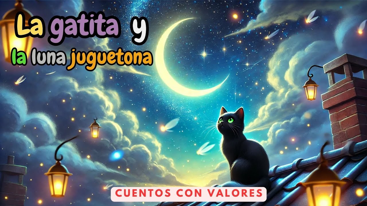 🌙🐾 La Gatita y la Luna Juguetona | Cuentos Infantiles | Cuentos para ...