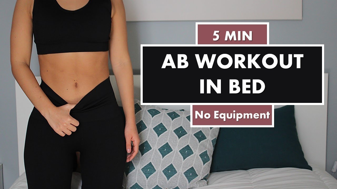 5 min Abs Workout In Bed Ab Workout Before You Sleep Lying Down Exercises Only YouTube