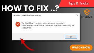 How to Fix Asset library error // Enscape 4.17.0 Tutorial