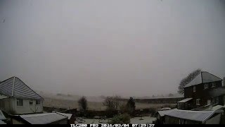 4th March 2016 time-lapse, Irlam: The snow comes and goes.