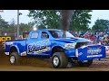 Super Stock Diesel 4wd Trucks pulling at Fort Recovery, OH. 6/2/18