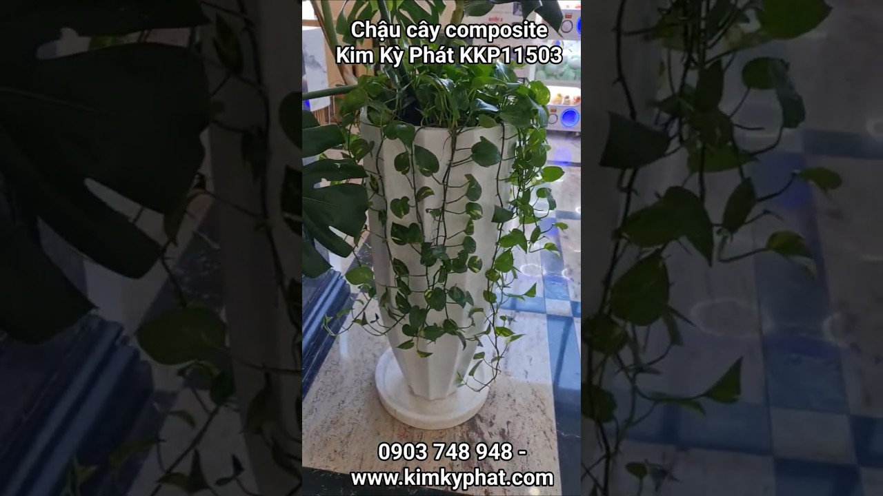 Chậu composite KKP bề mặt vân khế - Fiberglasspot 