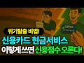 카드현금화 독이 아니라 약입니다! 신용카드현금서비스 신용점수까지 올린 꿀팁 공개!