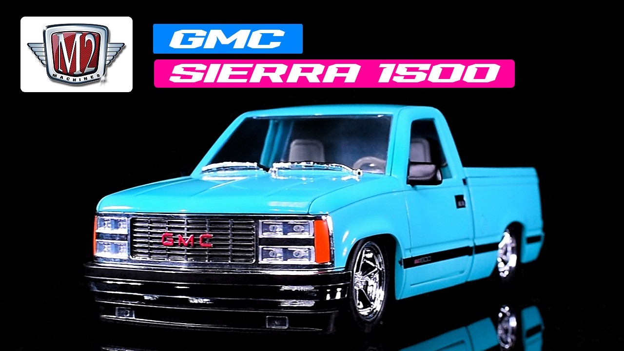 M2 1988 GMC シエラ　1500 カスタム 1988 GMC Sierra 1500 Custom Pickup Truck Light Blue 1/24 Diecast