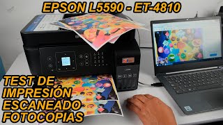 PrinterEpson L5590 ET4810 | Print speed and quality testsscanner and photocopies