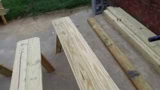 How to build a picnic/park bench for 10$ All the angles are 15 degrees. This is an easy bench that looks good and works great. any questions ask. Thanks.
