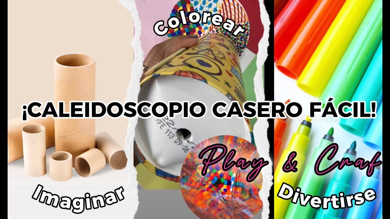 🔮 Cómo hacer un caleidoscopio casero fácil | Manualidad divertida para niños 🌈
