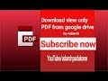 How to Download View-Only PDFs from Google Drive