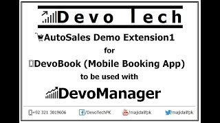 AutoSales Demo Ext. 1 for  DevoBook