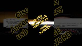 How to limit ssh in cisco ios using only public key only