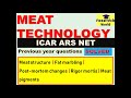 FOOD TECHNOLOGY | Meat Technology | Meat Structure & Pigments | Rigor mortis | ICAR ARS/NET