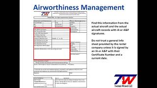 Airworthiness Management #3 -  Baby Steps