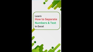 How to separate text and numbers from same column in excel- A Smart way. #shorts