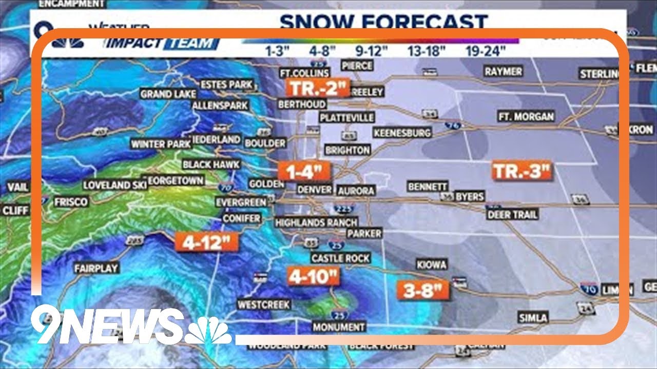 Snow forecast for Friday night could impact areas south of Denver ...