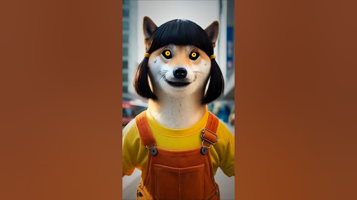 Cute dog became Squid Game Doll 😱💀 #dog # funny #cartoon