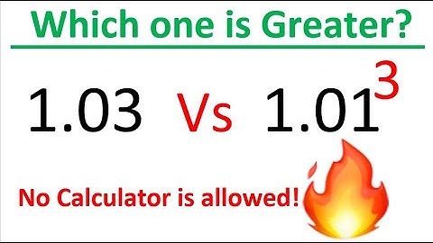 Can you tell which one is Greater without using calculator? Comparing 1.03 and 1.01^3  | numbers