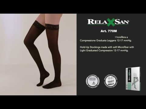 Calza autoreggente/Stay up stockings - Microfiber,70den,12-17mmHg - Art.770M Relaxsan
