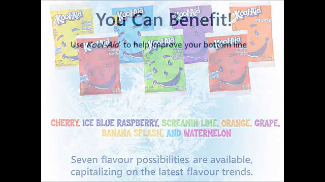 Cool and refreshing Kool-Aid drinks and slushies. Profitable and easy to make.