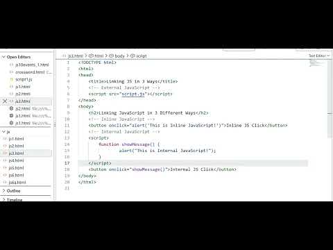 Linking JavaScript in 3 Different Ways | Inline, Internal & External JS