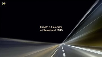 Create a Calendar in SharePoint 2013