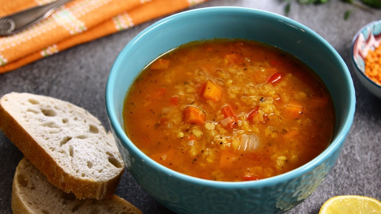 Яхния от червена леща в мултикукър