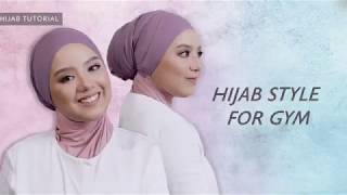 Najwa Sports Shawl hijab styling tutorial - Turban style