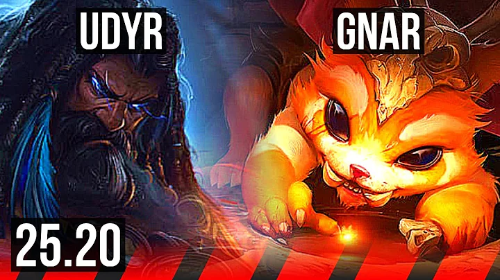 UDYR vs GNAR (TOP) | 11/1/4, Legendary, 700+ games | EUW Master | 25.20