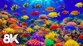 Aquarium 8K VIDEO ULTRA HD - Colorful Fish Swimming in Beautiful Coral Reef Paradise #12