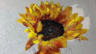 Ep. 92 HOW I MAKE BIG MOSAIC SUNFLOWERS and prepping two other substrates!