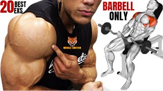 20 BEST SHOULDERS WORKOUT WITH BARBELL ONLY AT HOME OR AT GYM