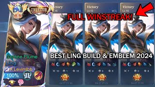 FULL WINSTREAK LING IS BACK TO META!! | LING FASTHAND GAMEPLAY IN MCL WITH THE BEST BUILD \u0026 EMBLEM