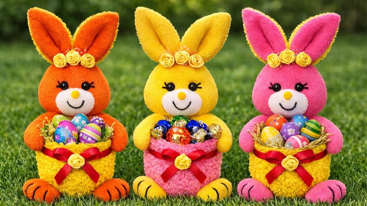 🍬 Изготовление конфетницы в форме кролика из стеклянной банки / 💥 Прекрасная идея для подарка