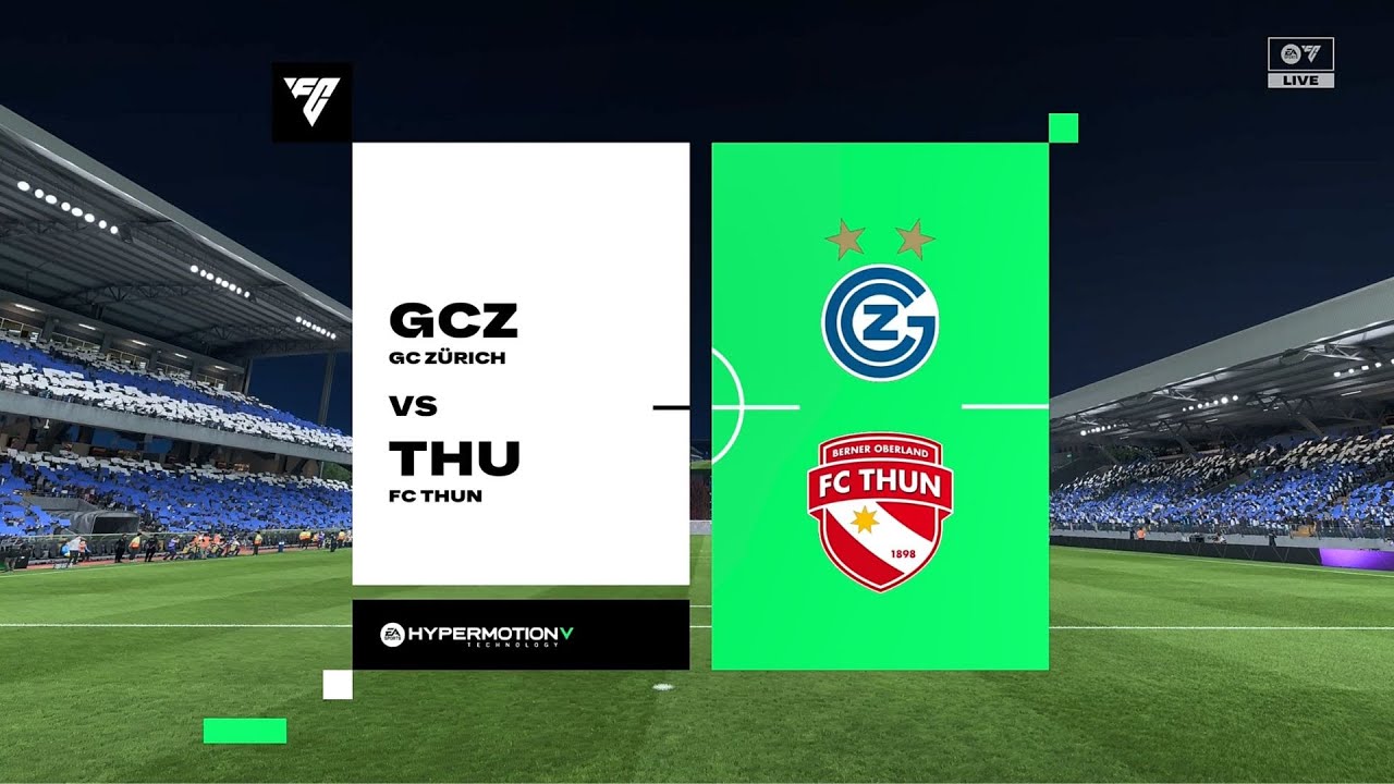 EA Sports FC 26 | Grasshoppers Zürich vs FC Thun - Switzerland Super League | Gameplay PS5