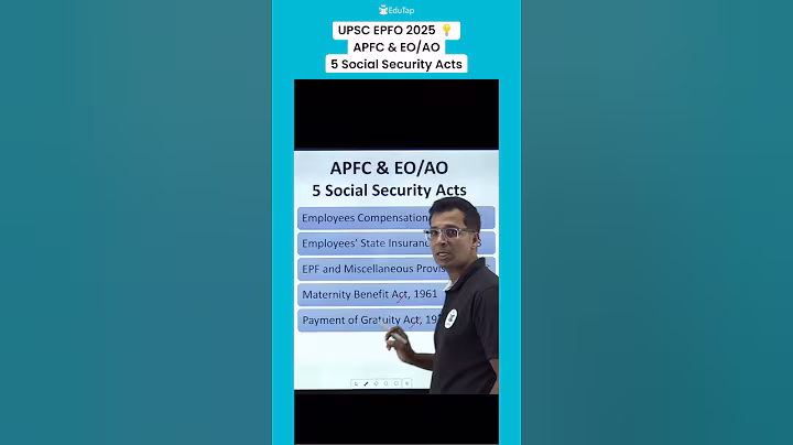 UPSC EPFO Social Security Acts 2025 | UPSC APFC & EO/AO Preparation | UPSC EPFO Important Topics