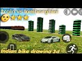 train vs Lamborghini crash challenge 😟 Indian bikes driving 3d (rehmangaming)