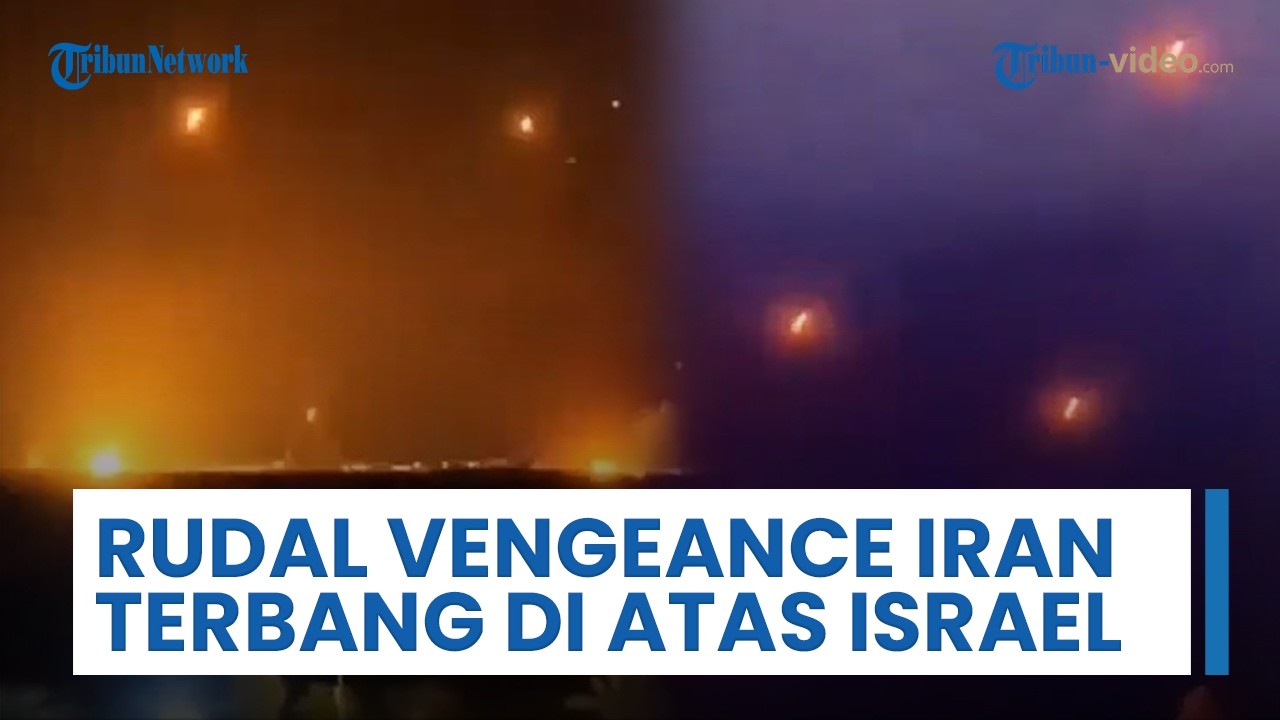 Rudal Vengeance Iran Terbang Bersama di Atas Israel Sebelum Hantaman Keras, Aktifkan Alarm Kematian