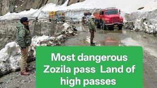 Most dangerous roads Zozila pass 11,575ft high passes Ladakh _ Zozila zero point vlog_Ladakh vlog
