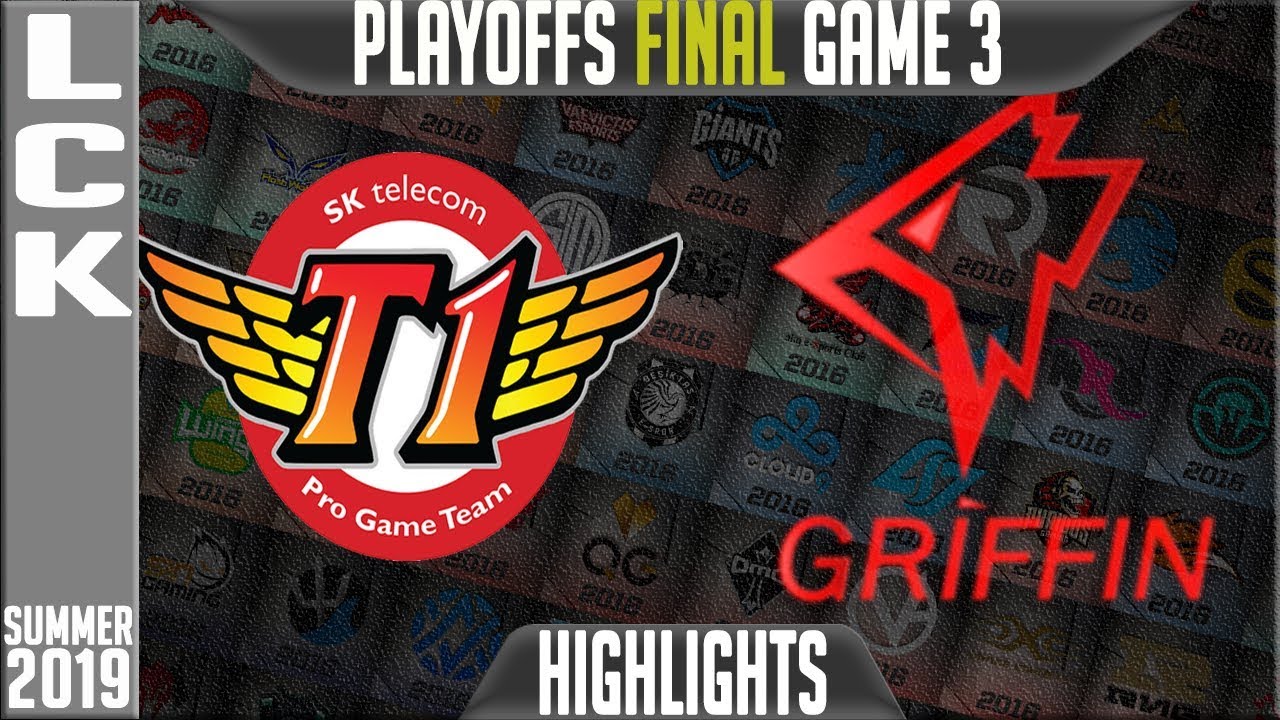 SKT vs GRF Highlights Game 3 | LCK Summer 2019 Playoffs Grand-Finals | SK Telecom T1 vs Griffin