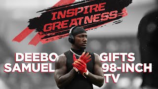 Deebo Samuel Gifts TCL 98-inch TV