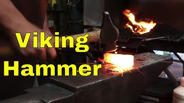 Wrought iron Viking blacksmith hammer #65 from the Mastermyr find