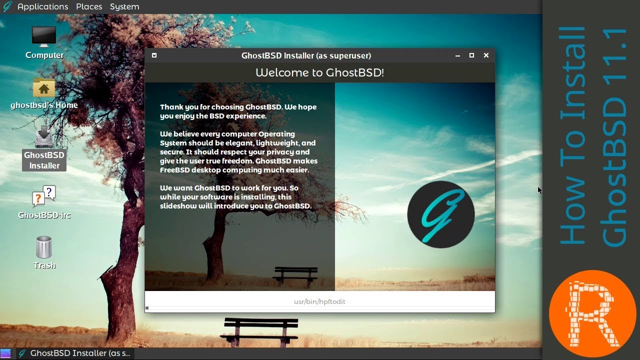 How To Install GhostBSD 11.1 - YouTube