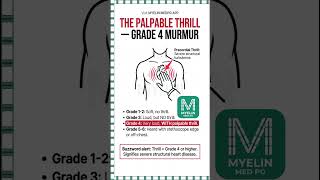 PALPABLE THRILL = GRADE 4 MURMUR — NEET PG BUZZWORD #NEETPG #Cardiology #MedicalMnemonics