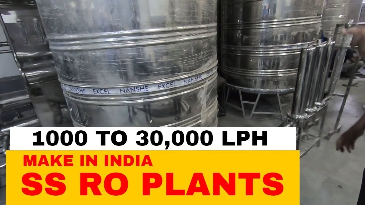 1000 to 5000 lph SS RO MACHINE EXCEL FILTERATION  COMMERCIAL RO BOTTLEING PLANT TURNKEY PROJECT
