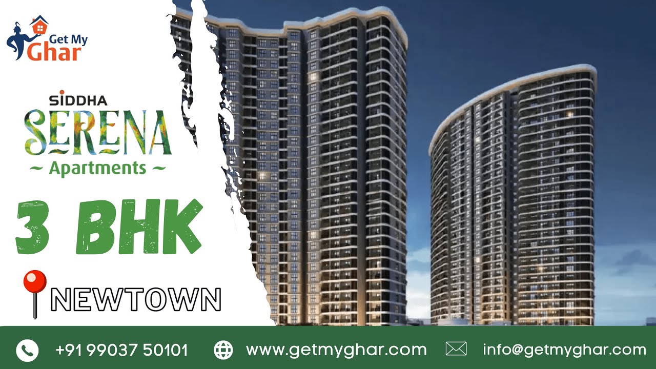 Siddha Serena Newtown | Luxury 3 bhk flat for sale | 📞 9903750101 #realestate #property #newtown